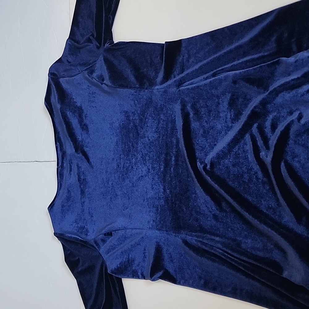 LANDS  END VELVET NAVY  DRESS/ M/P - Picture 9 of 14